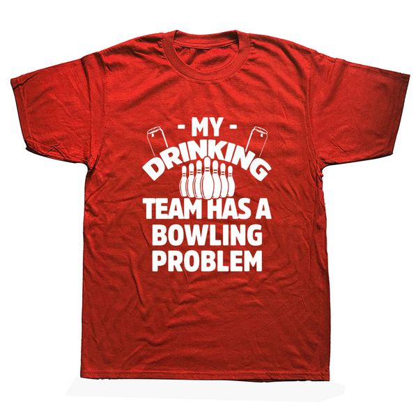 

our drinking team has a bowling problem printed men cotton funny men's s hoodie designers t shirts sweatshirt