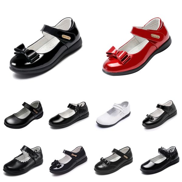 

new platform shoes for baby girls leather princess shoes with soft bottoms triple black triple white outdoor shoes size 26-40