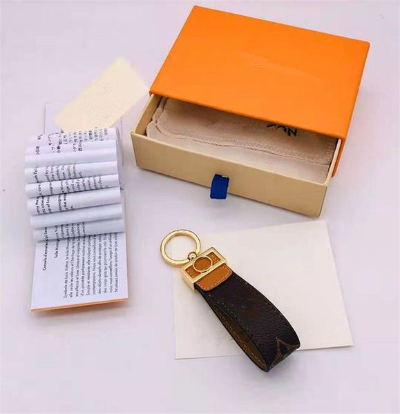 

2021 male and female gifts leather key chain style 6-color car key chain and gift box wholesale delivery, Silver