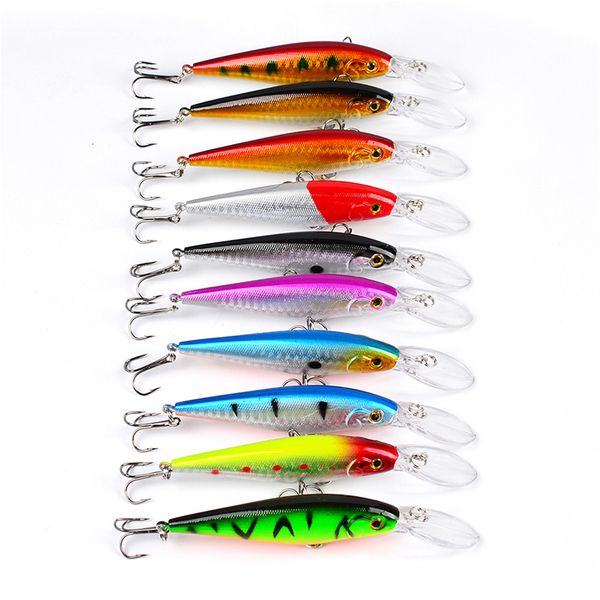 

walleye crankbaits lake fishing lures 11.5cm 10.5g minnow plastic hard bait carp pike salmon lure