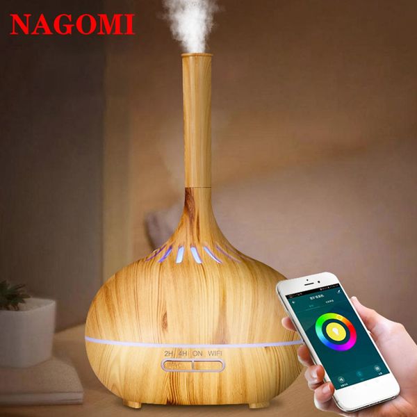 

ultrasonic air tuya app control 400ml aroma essential oil diffuser mist maker humidifier 7 color night light home spa q1202