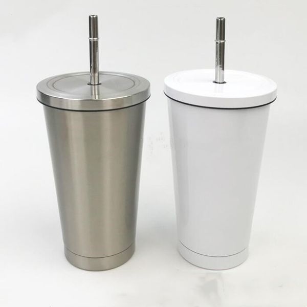 

new}skinny tumblers blank sublimation slim straight cups coffee with lid straw stainless steel vacuum cup mugs water bottle dhc2663