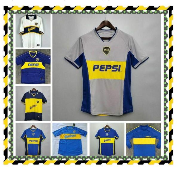 

1996/97 retro classic boca juniors 2000/01 diego maradona roman riquelme soccer jersey thailand football jerseys 1998 soccer jerseys uniform, Black;yellow