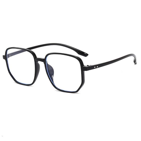

2020 blue resistant glasses light myopia men's and women's radiation proof flat lens big frame net red goggles, White;black