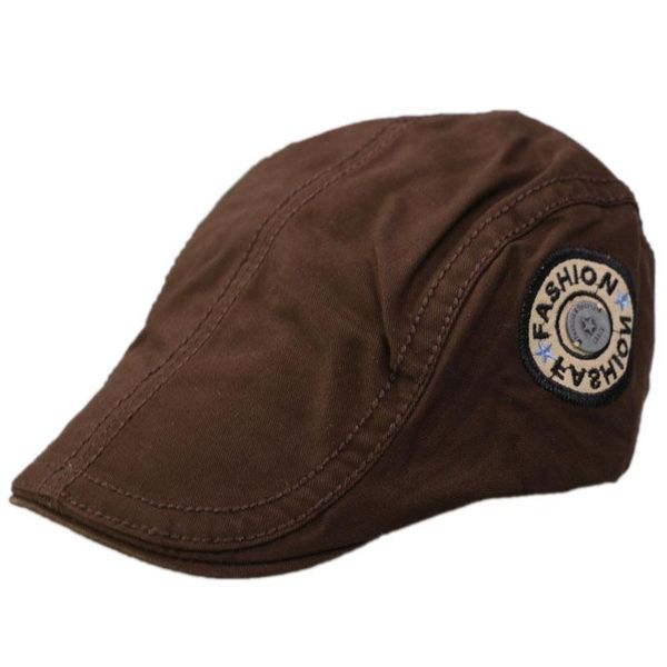 

berets huobao summer fashion men hat embroidery cotton visor caps vintage flat casual adjustable beret for men's, Blue;gray