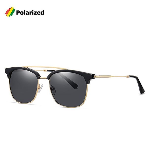 

jackjad classic vintage square style polarized men sunglasses driving double beams brand design sun glasses 3312, White;black