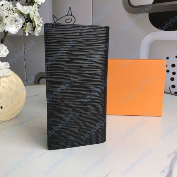 

new fashion mens wallets classic men wallet stripes textured wallet multiple bifold small wallets with box 19x10cm, Red;black