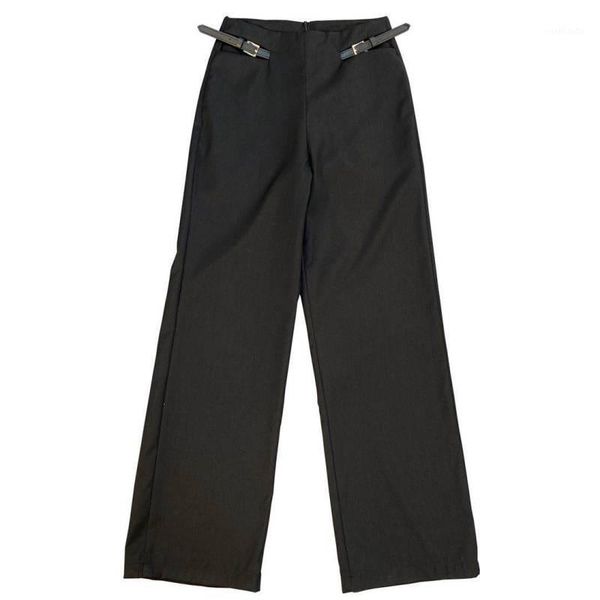 

women pant capris patchwork high waist baggy pants women black vintage casual cargo pants fashion high waist trousers 2020 new1, Black;white