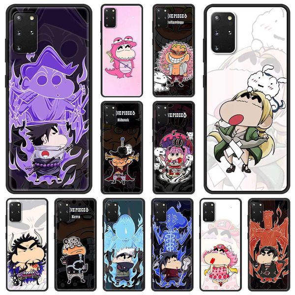 

samsung galaxy s20 iron s10 plus s20 super 5g s10e s8 s9 plus s7 black edge soft cover crayon shin chan naruto4fre