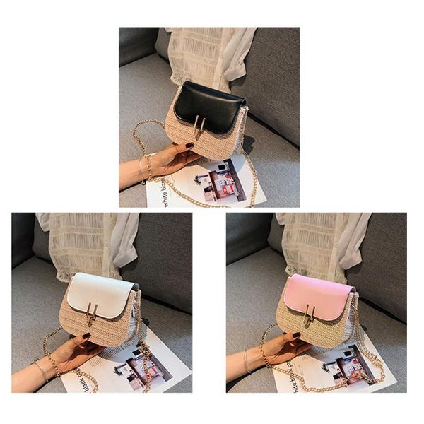 

new chain women's messenger bag fashion small straw bag shoulder ins