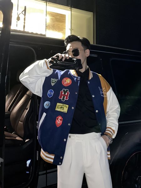 

daio ethan design men's hans casual versatile sports baseball jacket