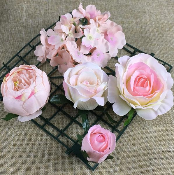 

30pcs lot artificial flower heads silk roses flower wall design backdrop floral diy wedding party decoration fleur artificielle bbyffg