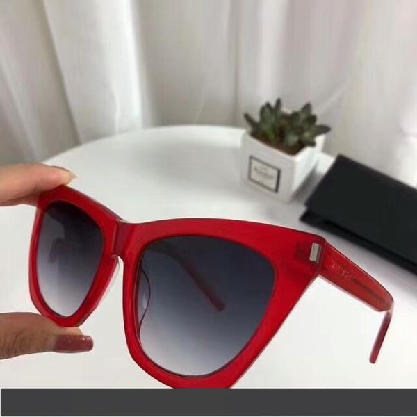 

женщины sl 214 kate красный серые оттенки солнцезащитных очков sonnenbrille мода кошачий глаз вс очки очки новый с чехлом, White;black