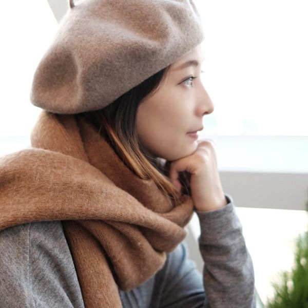 

korean style wool hat beret female pumpkin hat boinas para mujer sombreros de mujer kapelusz berets caps for women casquette new, Blue;gray