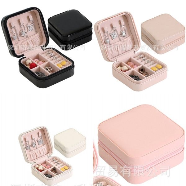 

storage box travel jewelry boxes organizer pu leather display storage case necklace earrings rings jewelry holder gift case boxes 137 k2
