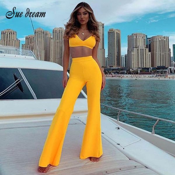 

2020 latest party bandage jumpsuit female models orange red spaghetti with v-neck 2 two-piece bedtime jumpsuit female vesti, Black;white