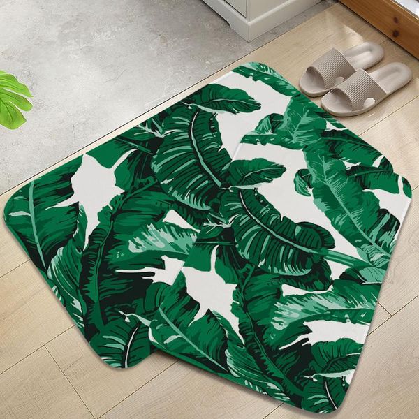 

Green plants bathroom carpet Anti-slip Absorb water Bath mat Bathroom kitchen bedroon floor mat Entrance Rugs 40*60cm DD-0065