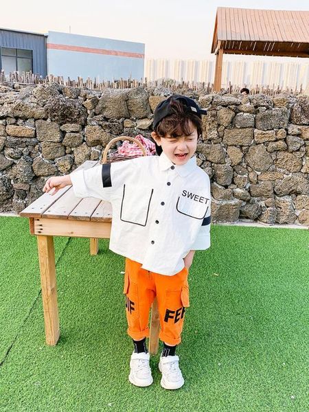 

shirts cotton spring and autumn children's clothing boys white shirt long sleeves thin boy western style spring tide baby1, White;black