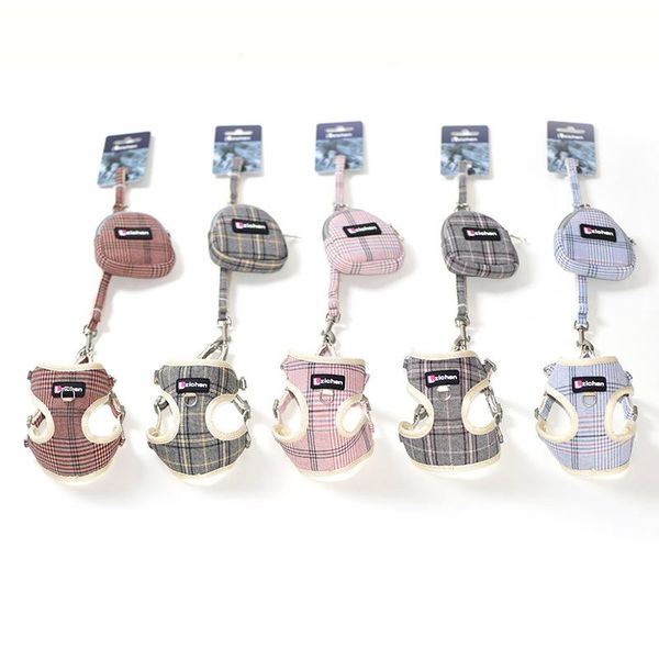 

dog collars & leashes lattice mesh chest snack bag pet traction rope strap