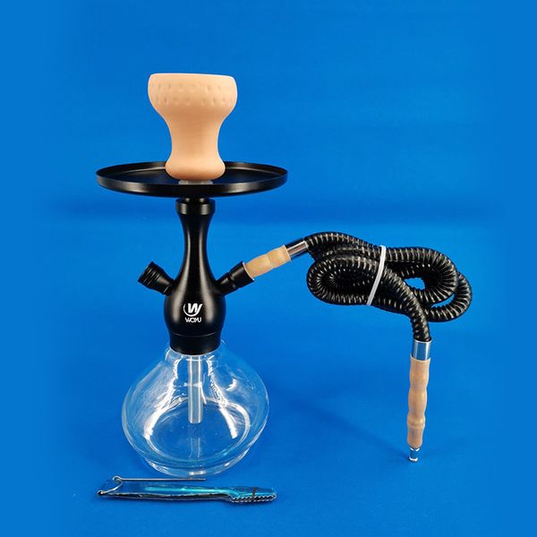 

hookah 1 hose connection smoking nargila glass water pipe complete narghila set