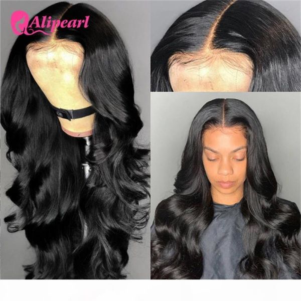

body wave 6x6 lace closure wig human hair wigs brazilian lace wigs for black women preplucked 150 180 density alipearl hair, Black;brown