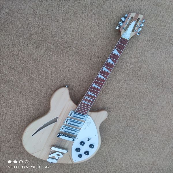 

12 string electric guitar, log color mahogany fingerboard, chrome plated hardware