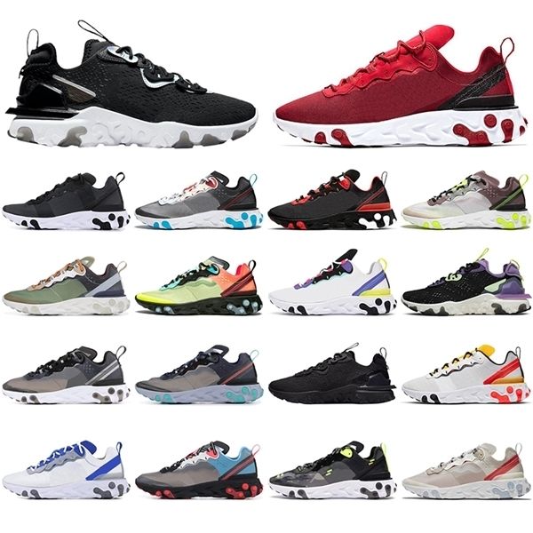 

react element 87 55 running shoes for men women triple black gravity purple sail chaussures breathable outdoor trainers sport sneaker