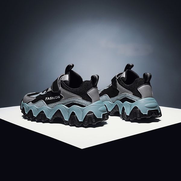 

children sports kids sneakers all seasons fashion breathable child shoes boys girls anti-slippery soft tennis trainers, Black