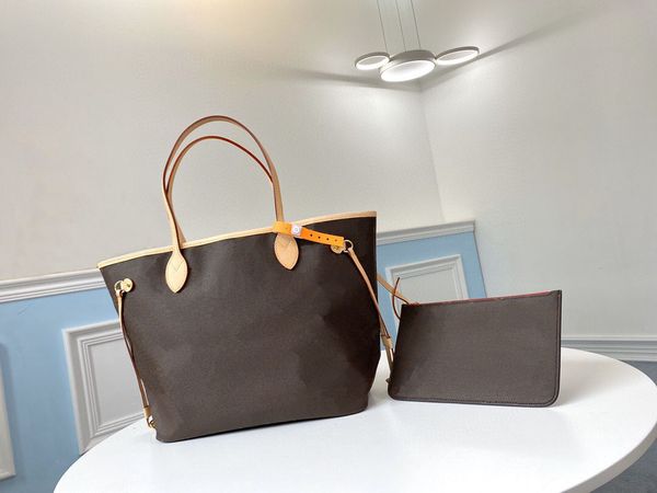 

2021 new sold fashion genuine leather women 32cm neverfull handbag bag change classic letter women crossbody bag n