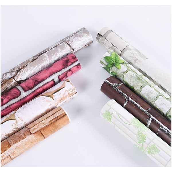 

самоклеящиеся обои 3d кирпич утолщение фона стены бумаги бар магазин украшения обои 3d обои w32 f wmttbr