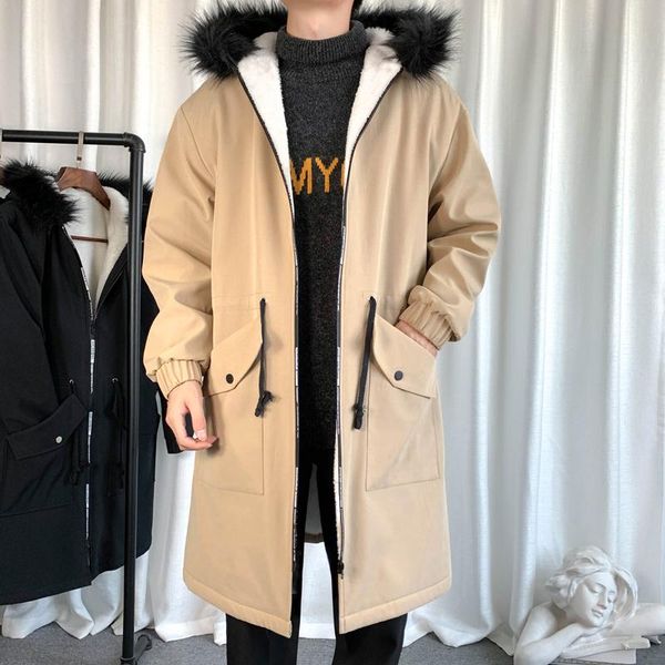 

2021 winter cotton-padded clothes thicken coat jackets men,men's hooded parkas , casual jackets men size m-5xl, Black