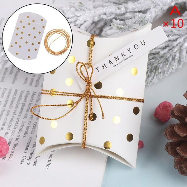 

10шт promotion подушка форма kraft ювелирных изделий коробка конфет крафт бумага свадебный подарочные коробки pie party box сумки bbyvrp bwk