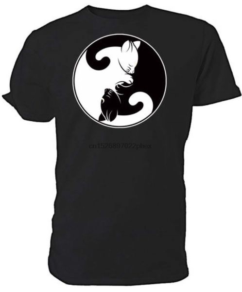 

yin yang cats t shirt. classic round neck short sleeved choice of sizes and colours men t shirt sport hooded sweatshirt hoodie