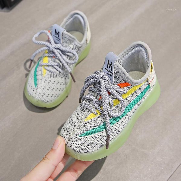 

athletic & outdoor 2021 baby toddler shoes soft breathable knitting infant boy girl darling coconut child sneakers size 21-361, Black