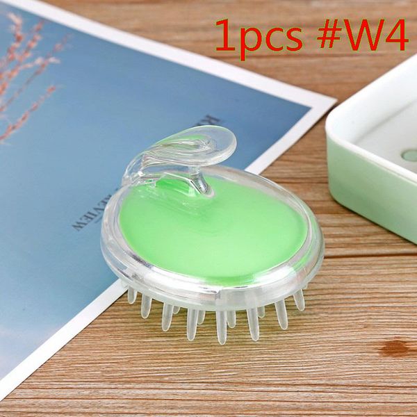 

soft massage hairbrush head sile scalp comb hair cleaning washing shower bath props shampoo air brush healthy care q jllome, Silver