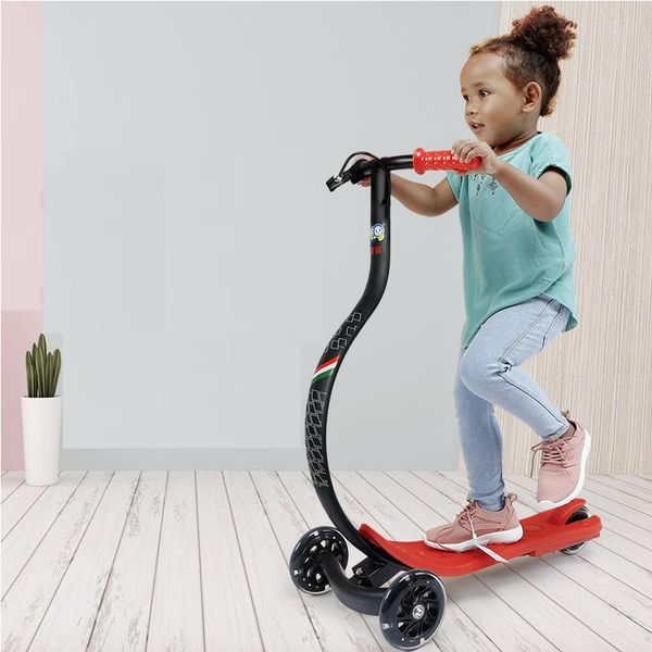 

children's skateboard walker 2-3-6 year old curved surfing kids tricycle