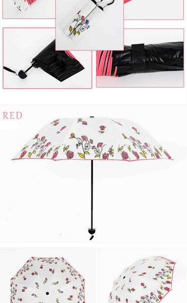 

яда розы складной мини зонтики дождливой непромокаемая складной зонт защита вс зонтик зонтики женского yd313 yxlxur mx_home