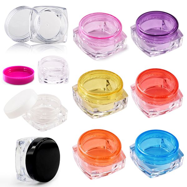 

5g plastic pot jar 5ml cosmetic sample empty container - travel refillable small packaging bottles for cream, oils, lotion