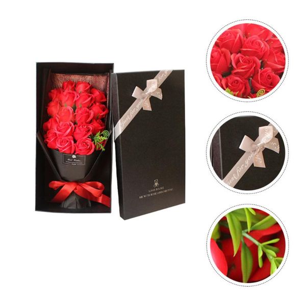 

1 box of soap flowers gifts romantic rose soap flowers soaps bouquet for female