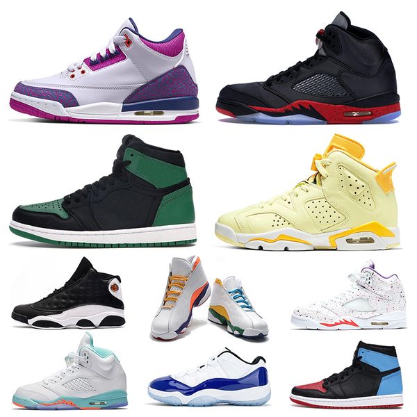 

shoes women basketball jumpman 11s bred concord easter 5s grape 3s playground 13s unc 1s floral 6s womens trainers athletic sports sneakers, White;red