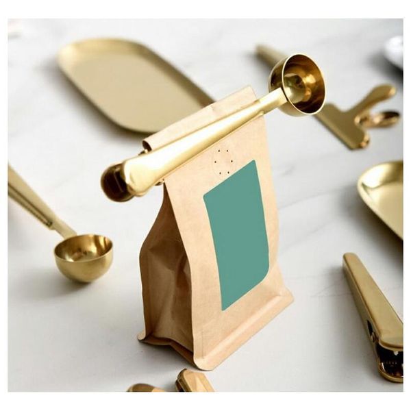 

urijk multifunction kitchen supplies coffee scoop with clip stainless steel tea coffee measuri wmtztl new_dhbest