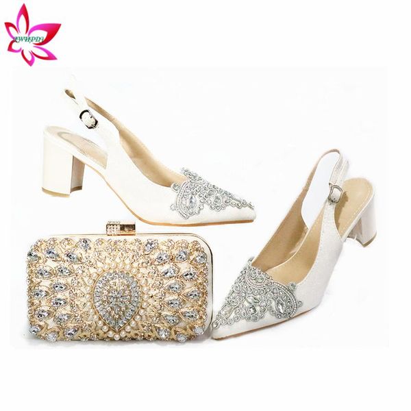 

silver color new fashion classics style sandals and bag set summer woman high heels pointed toe shoes and bag set for party, Black