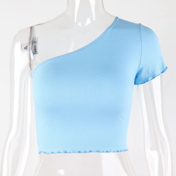 

2021 new spring and summer color pure street fashion ears open navel thin sleeve female t-shirt in leading trend e413, White