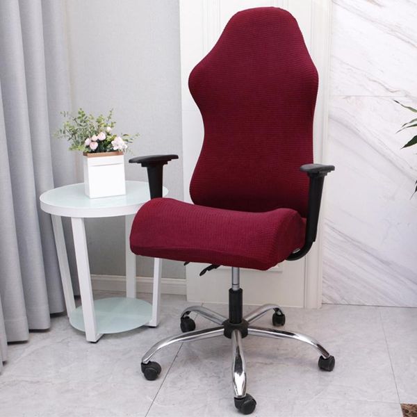 

slipcover polyester home office stretch furniture protector computer seat gaming chair cover solid reusable dustproof washable1