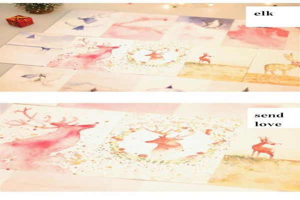 

30pcs christmas elk style card multi use as scrapbooking party invitation diy decoration gift card message card postcard yxlruk xhhair