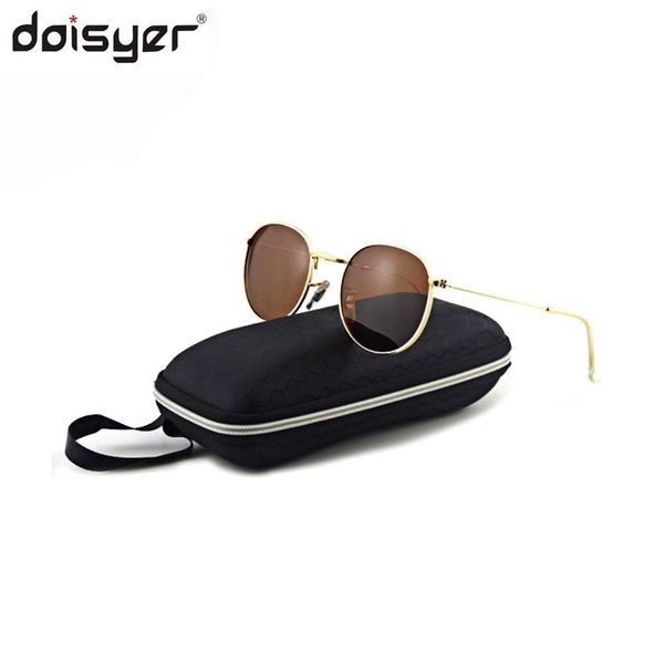 

sunglasses daisyer reflective lens round trendy polarized for man and women, White;black