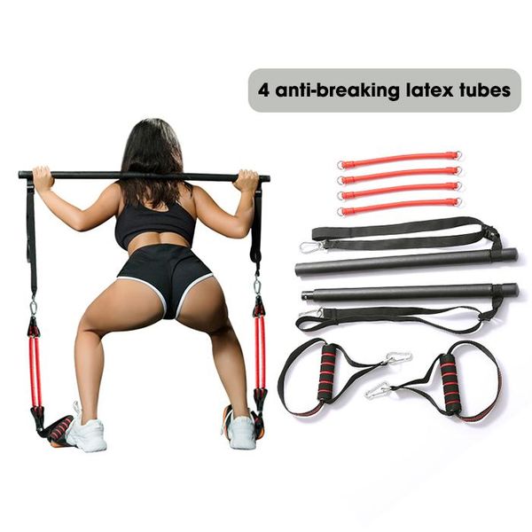 

muscle tension bar workout resistance bands rubber loops trainer gym pull ropeyoga pilates stick body workout fitness equipment wmtcnu