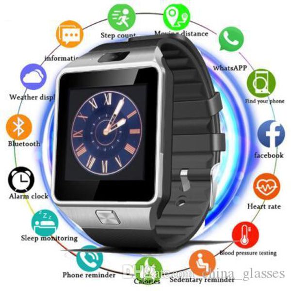 

100pcs smart watch dz09 wristband sim intelligent android sport watch for android cellphones bracelet inteligente batteries