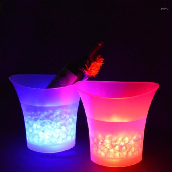 

interior decorations wine bucket 5l 7 colors led rgb light changeable ice champagne beverage drinks beer bar party tools1