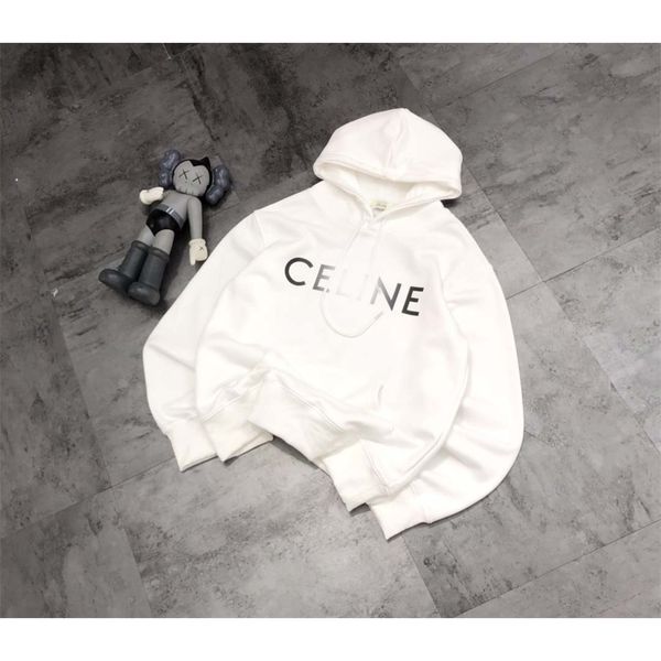 

cel fashion spring 2022 new casual simple printed hoodie, Black